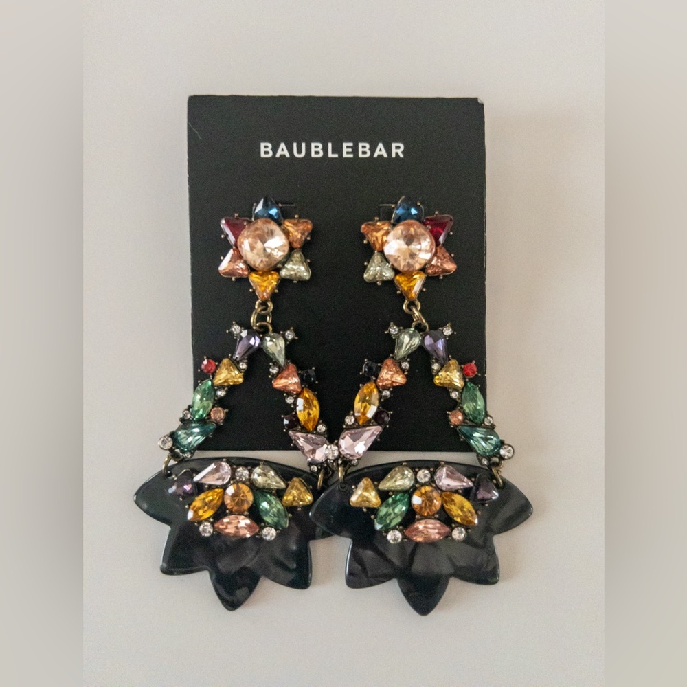 NWT BaubleBar Dulcinea Drop Jeweled Earrings Multicolor OS